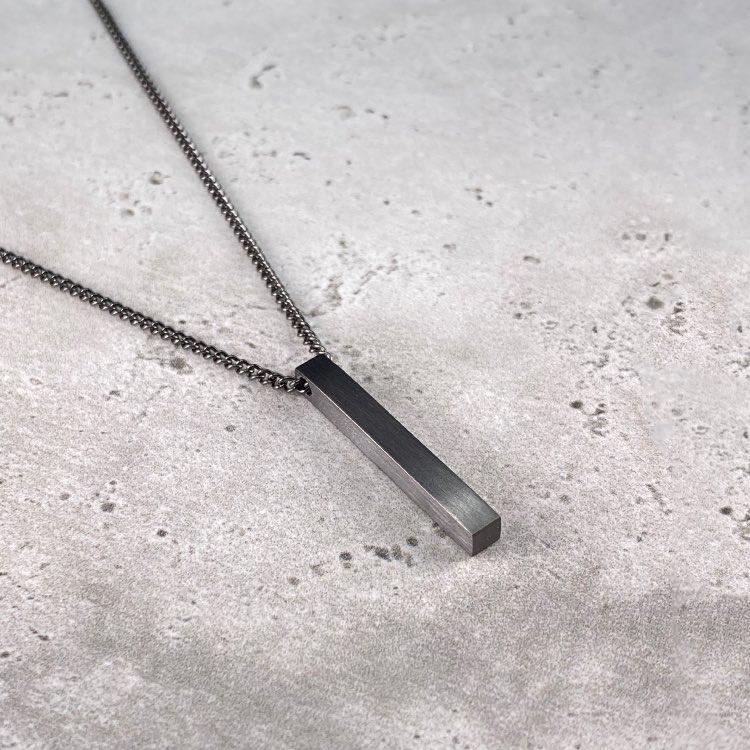 Gunmetal Bar Necklace - Our Signature Minimal Bar Necklace in Gunmetal has been crafted with minimalist styling in mind. An essential piece for any wardrobe.